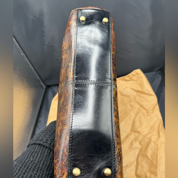 Patricia Nash Anastesie frame bamboo handle satchel bag - Picture 7 of 11